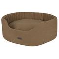 Wouapy 216807GSM Hundekorb Guest Velour, 80 cm Oval, grau/braun