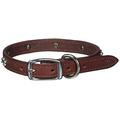 Leather Brothers 3/4 x 20-Inch Bone Latigo Dog Collar, Medium, Burgundy