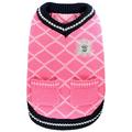 Hip Doggie HD-7PVP-M Royal Crest Sweater Vest - Hundepullover, rosa