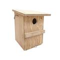 Dehner Natura Wildvogel-Nistkasten, 45 mm Flugloch, ca. 22 x 17.5 x 24 cm, Holz, beige