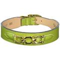 Hartman & Rose Georgien Rose Collection Hundehalsband, lime Patent, 35,6–40,6 cm