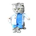 smalllee Lucky Store Kleine Doctor Kostüm Fancy Kleid Hundemantel Cape alle Jahreszeiten für Katze/Hund, Large, Blau/Weiß