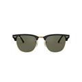 Ray-Ban Men's Clubmaster Sunglasses, Black/Polarized Green, 49 mm