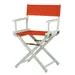 "Casual Home 18"" White Finish Director's Chair, Orange"