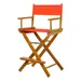 "Casual Home 24"" Honey Oak Finish Director's Chair, Orange"