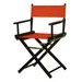 "Casual Home 18"" Black Finish Director's Chair, Orange"