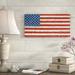 August Grove® 'Old Glory on Wood 1' Graphic Art Print on Wrapped Canvas in Blue/Red/White | 10 H x 19 W x 2 D in | Wayfair