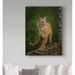 Trademark Fine Art 'Proud Mountain Lion 2' Photographic Print on Wrapped Canvas in Brown/Green | 19 H x 14 W x 2 D in | Wayfair ALI35229-C1419GG