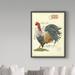 Trademark Fine Art 'Poster Stamp Rooster' Graphic Art Print on Wrapped Canvas in Yellow | 19 H x 14 W x 2 D in | Wayfair ALI37463-C1419GG