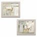 Ophelia & Co. 'Sheep on Ephemera I & II' 2 Piece Graphic Art Print Set Canvas/Paper/Metal | 12 H x 32 W x 0.75 D in | Wayfair