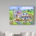 Trademark Fine Art 'Patriotic Farm' Acrylic Painting Print on Wrapped Canvas in White/Black | 35 H x 47 W x 2 D in | Wayfair ALI35144-C3547GG