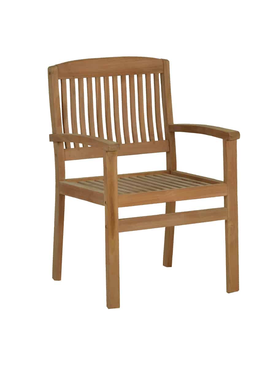 MiaMöbel Teak Armlehnstuhl Massivholz Teak Modern