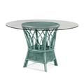 Braxton Culler Everglade Dining Table Glass/Wicker/Rattan in Green | 29.3 H x 42 W x 42 D in | Wayfair 905-075/GL0999-061/SEAMIST