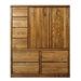 Loon Peak® Benninger Armoire 60.0 H x 46.0 W x 18.0 D in brownWood in Chestnut Oak | 60" H X 46" W X 18" D | Wayfair