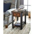 The Twillery Co.® Meneses End Table w/ Storage Wood in Black/Brown/Gray | 24 H x 16 W x 24 D in | Wayfair 288E813C01C74AFFA8C0221BC6F01ACD