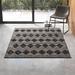 White 60 x 0.5 in Indoor Area Rug - Joss & Main Altie Geometric Handmade Handwoven Area Rug in Charcoal/Beige Viscose/Wool, | Wayfair