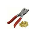 Pinza Fustellatrice + 100 Occhielli Occhiellatrice Forare Cuoio Pelle Pinze 707