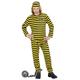 "CONVICT" yellow/black (coat, pants, hat) - (128 cm / 5-7 Years)