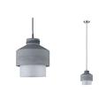 Paulmann 79616 Neordic Helin luminaire max. 1x20W Pendant E27 Ceiling Grey/Satin 230V Concrete/Glass Without lamp, 20 W