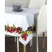 August Grove® Yuliana Berries Border Tablecloth Polyester in Gray/Green/Indigo | 60 D in | Wayfair 3F4B0B7298134AE28191C369944BDC41