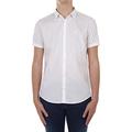 Mens Armani Mens Poplin Short Sleeve Shirt in White - XL