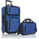 U.S. Traveler Rio Rugged Fabric Expandable Carry-On Luggage Set, Königsblau, 2 Wheel, Rio Robuster Stoff erweiterbares Handgepäck mit 2 Rädern