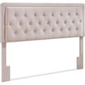 Elle Decor Amery Elle Décor Diamond Stitched Tufted Headboard w/ Padded Button-Tufting Upholstered/Polyester in Indigo | Wayfair HB1000016