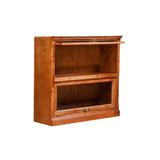 Loon Peak® Mcintosh Barrister Bookcase Wood in Black | 64 H x 35 W x 13 D in | Wayfair 5191BABC69924EC7A32FFCD8C577E01C