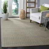Blue/Yellow 27 x 0.5 in Area Rug - George Oliver Ayat Geometric Hand-Woven Flatweave Blue/Gold Area Rug Viscose/ Slat & Seagrass | Wayfair