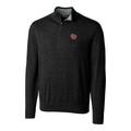 Men's Cutter & Buck Black Oklahoma Sooners Big Tall College Vault Lakemont Tri-Blend Half-Zip Pullover Jacket