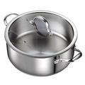 Cooks Standard Classic 02518 Stainless Steel Dutch Oven Casserole Stockpot with Lid, 7-QT, Silver