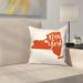 Ebern Designs Davison New York State Pride Syracuse Love Indoor/Outdoor Throw Pillow Polyester/Polyfill blend | 16" x 16" | Wayfair