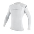 O'Neill Wetsuits Herren Basic Skins L/S Crew Rash Vest, White, L