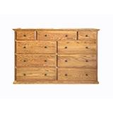 Loon Peak® Bonaparte 9 Drawer Dresser Wood in Brown | 40 H x 60 W x 18 D in | Wayfair 797EBFC9DA5D489DA9C085974F70CA33
