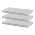 Harbour Housewares Floating Wall Shelves - 60cm - White - Pack of 6 - Wall Mounted Modern Storage Organiser Shelf Set for Office, Bedroom, Living Room, and Kitchen