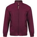 Lambretta Mens Harrington Bomber MOD Scooter Jacket Coat - Burgundy -4XL