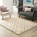 White 63 x 1.2 in Area Rug - Verona Abstract Geometric Shag Area Rug by Modway Polyester | 63 W x 1.2 D in | Wayfair R-1149A-58