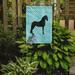 Caroline's Treasures Friesian Horse Check 2-Sided Polyester 15 x 11 in. Garden Flag in Blue | 15 H x 11 W in | Wayfair BB8089GF