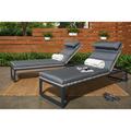 Lark Manor™ Antxon 80" Long Reclining Chaise Lounge Set Sunbrella w/ Cushions Metal/Wicker/Rattan | 37 H x 24 W x 80 D in | Outdoor Furniture | Wayfair