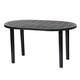 Resol 1x Grey 140cm x 90cm Gala Garden Patio Dining Table - Large Plastic Outdoor Dinner Bistro & Coffee Picnic Furniture - UV Resistant Outdoor Furniture