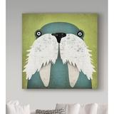 Zoomie Kids 'Walrus' Canvas Art Canvas in Blue/Brown | 14 H x 14 W x 2 D in | Wayfair DAE1305DBB734B0386E420E8F6C76C13