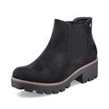 Rieker Women Ankle Boots 99284, Ladies Chelsea Boots,Low Boots,Half Boots,Bootie,Slip Boot,Flat,Black (Schwarz / 00),36 EU / 3.5 UK