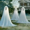 Staked Ghosts With Lights, Set Of Three - Grandin Road