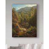 Millwood Pines 'Scene in the Catskills, 1858' Oil Painting Print on Wrapped Canvas in White/Black | 47 H x 35 W x 2 D in | Wayfair