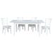 Rosecliff Heights Chastain 7 Piece Extendable Solid Wood Dining Set Wood in Brown/White | Wayfair 7D066CA306AC4FFBB0FA998FEAC4A9AA