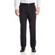 Van Heusen Men's Big and Tall Stretch Traveler Cuffed Crosshatch Pleated Pant, Black, 36W x 38L