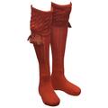 Walker & Hawkes - Mens Shooting Country Sutherland Socks & Matching Garter Ties - Brick Red - Medium