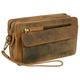Wallet Mens Leather Business Style Clutch Bag with Wrist Strap J.Jones
