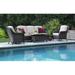 Canora Grey Darrington 4 Piece Sunbrella Sofa Set w/ Cushions Synthetic Wicker/All - Weather Wicker/Wicker/Rattan in Black | Outdoor Furniture | Wayfair