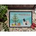 East Urban Home Papillon Christmas Non-Slip Outdoor Door Mat Synthetics | Rectangle 1'6" x 2'3" | Wayfair 491CE07142B94DD986034C40C945DB1C